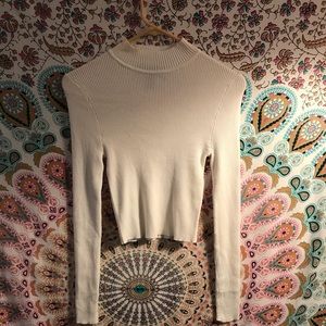 Ribbed mock neck sweater